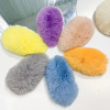 Candy -colored plush hairpin True otter rabbit hair big card issued Korean new BB clip autumn and winter cute hair edge female