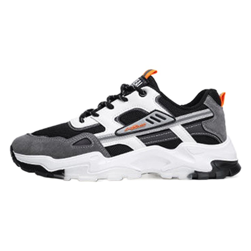 Zapatos de hombre al por mayor, zapatos de moda para papá, zapatos de malla con cordones para hombre, antideslizantes, resistentes al desgaste, zapatos deportivos casuales de suela gruesa para hombre