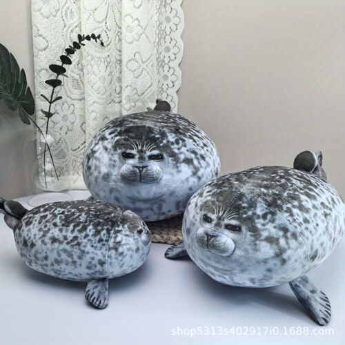 New Product Japanese Osaka Simulation Seal Plush Pillow Aquarium Popularity Soft Plush Pillow Fish Tank Fur