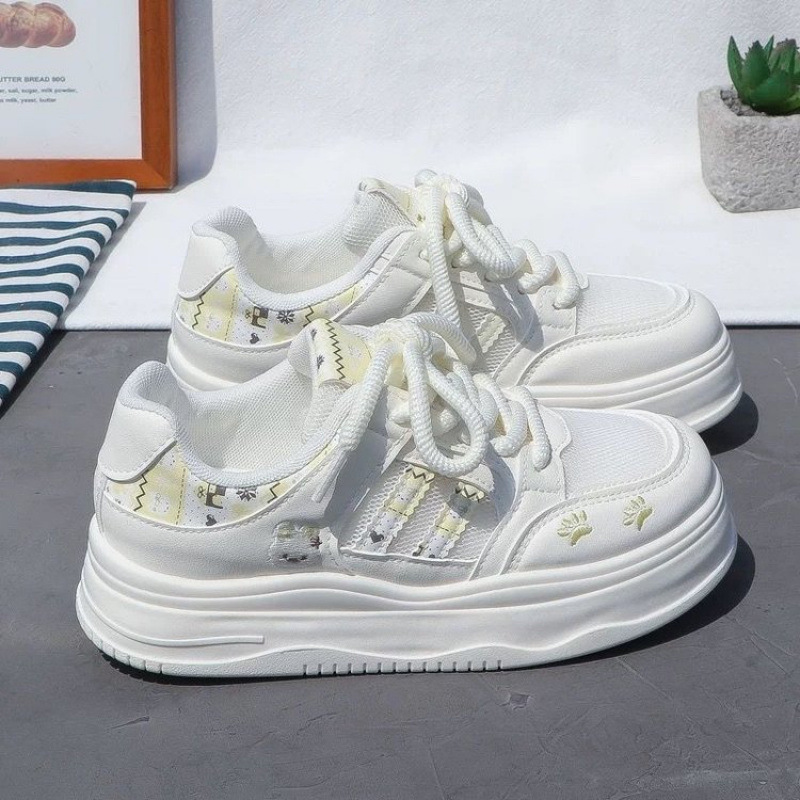 Summer versatile breathable mesh shoes, casual shoes, niche sweet women's shoes, cute women's sneakers, thick-soled loafers