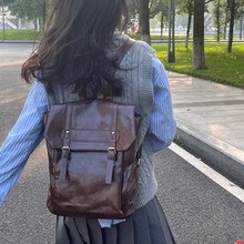 泽西风大容量双肩包包女包2025新款轻奢小众高级感复古书包女背包