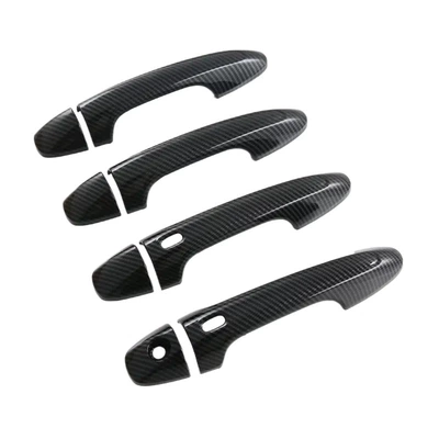 Other Automotive Exterior Supplies — Tank Cover, and Rearview Mirror - carbon-fiber-pattern-smart-handle-dual-hole