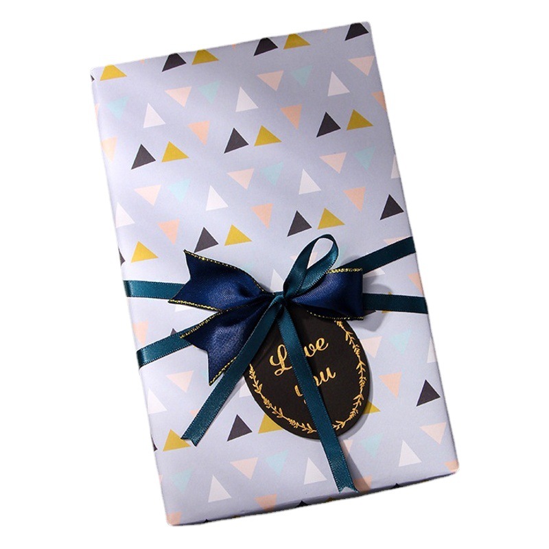 Transfronterizo nuevo 80g papel Kraft blanco papel de regalo de cumpleaños del Día de San Valentín papel de regalo DIY papel de línea al por mayor