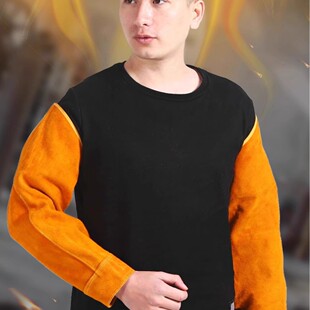 Men's Labor Protection Protective Sleeves, Heat-Resistant, Wear-Resistant, Anti-Scalding, Flame-Retardant, Special Welding Sleeves for Welders