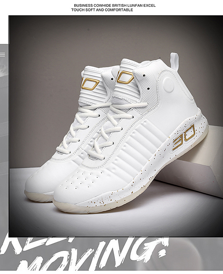 Buty do koszykówki, wysokie buty bojowe męskie, oddychające młodzieżowe buty sportowe na wiosnę i jesień_voghion.com