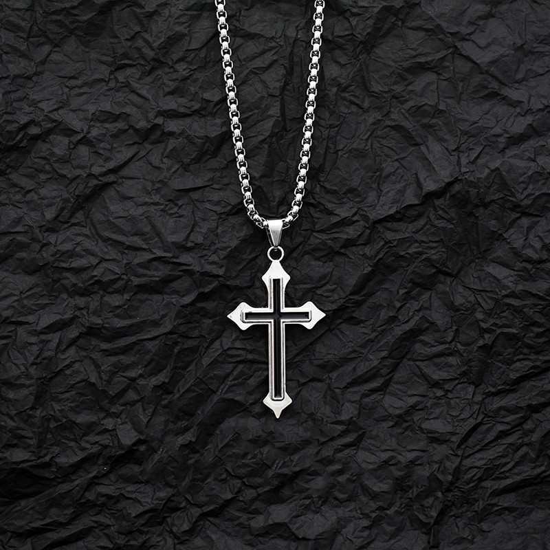 2022 New Cross Necklace for Men and Women Ins Trendy Couple Disco Pendant Personalized Student Hip-Hop Accessories 2022 New Cross Necklace for Men and Women Ins Trendy Couple Disco Pendant Personalized Student Hip-Hop Accessories