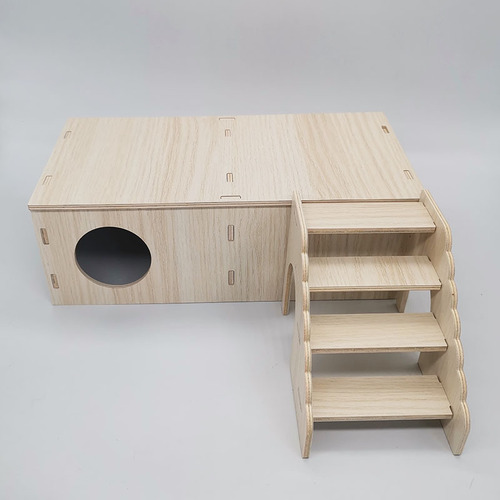 Wholesale hamster shelter, multi-bedroom wooden house, flower squirrel villa, maze, golden bear, warm sleeping nest and landscaping supplies