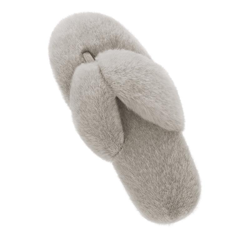 2025 New Cross-Border Dropshipping Women's Fluffy Flip-Flops Home Slippers Cross-Border Dropshipping