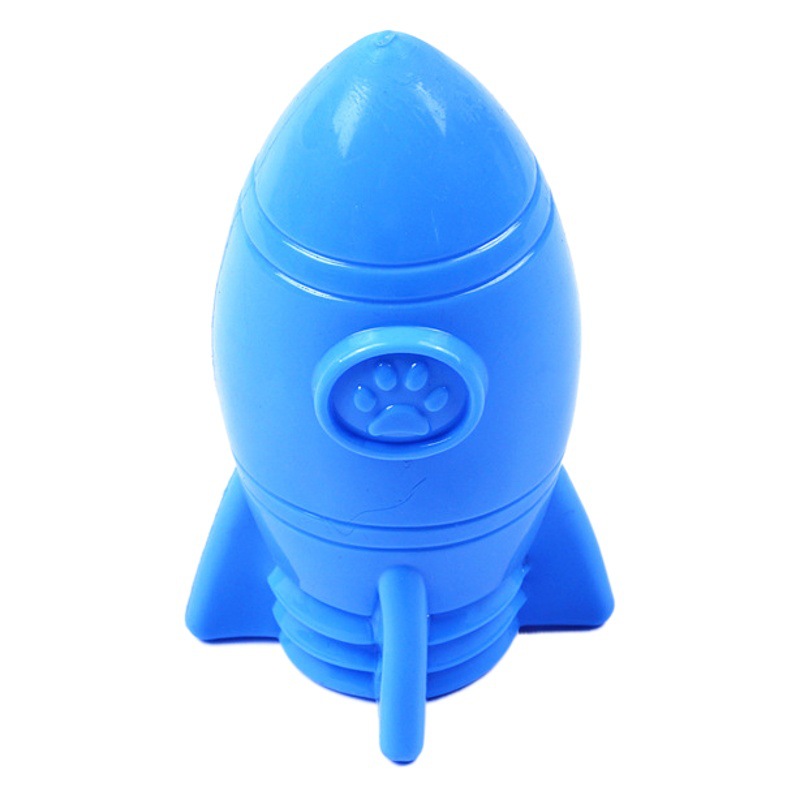 Fuga de sonido comida Rocket Dog Toy TPR juguete para mascotas resistente a los mordiscos bola mediana y grande perro golden retriever juguete para mascotas