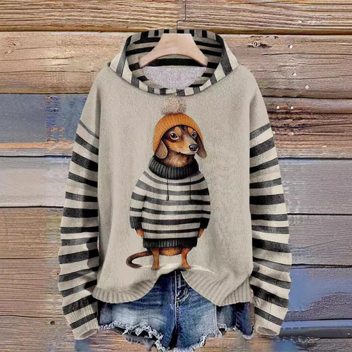 25 European and American Women's 3D Digital Fashion Series Print Hooded Sweatshirt Hot Selling Original