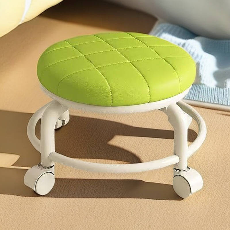 Polia taburete bajo rueda universal doméstica taburete pequeño silencioso con ruedas taburete taburete taburete taburete de sala de estar taburete de niños taburete redondo