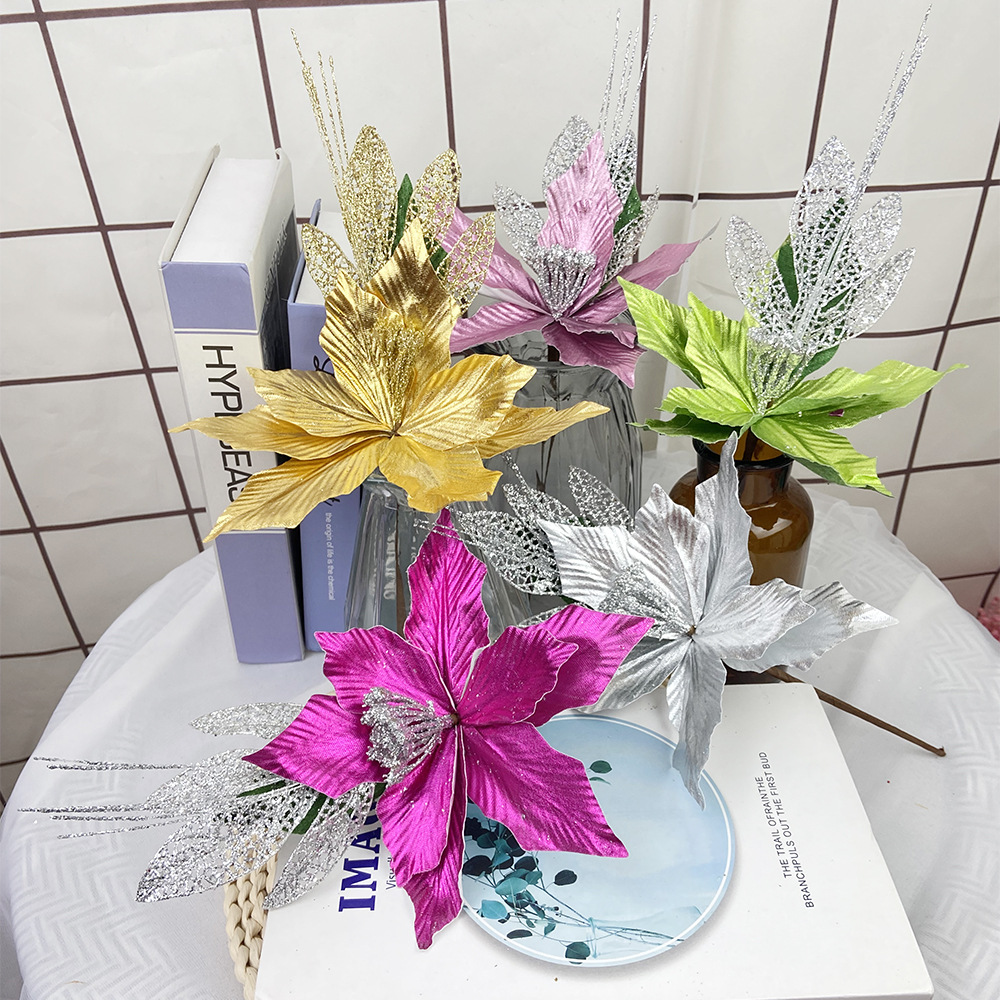 圣诞树花环藤条diy装饰花圣诞装饰家居摆件圣诞场景布置圣诞花