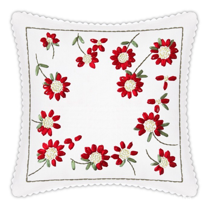 Jinhao bordado fábrica al por mayor hecho a mano bordado Cruz puntada DIY cinta bordado cojín almohada Guangzhou 04