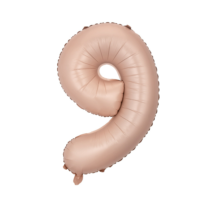 Versión americana verde digital flotante vacío globo de película de aluminio 32 pulgadas oro medio globo digital 34 pulgadas globo decoración al por mayor