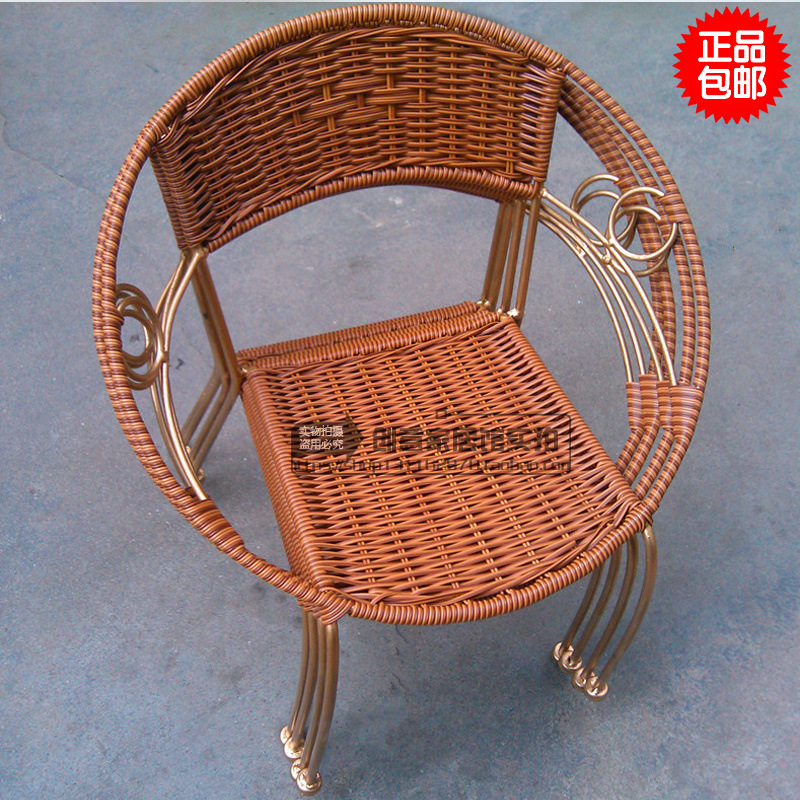 Free Shipping Rattan Stool Rattan Chair Home Small Stool Outdoor Fashion Plastic Low Stool Backrest Chair Wrought Iron Coffee Table