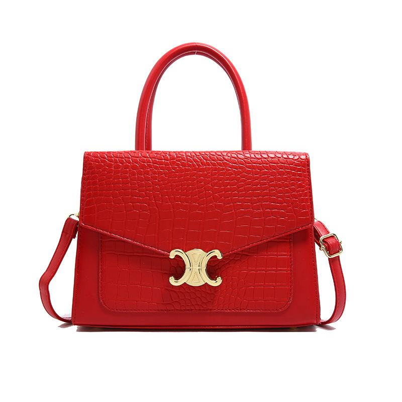 Patrón de piedra pequeño bolso cuadrado comercio exterior transfronterizo viajero todo fósforo bolso retro bolso femenino 2024 nueva moda patrón de cocodrilo femenino