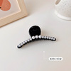 Metal hairgrip from pearl, crab pin, big shark, hairpins for bath, hair accessory