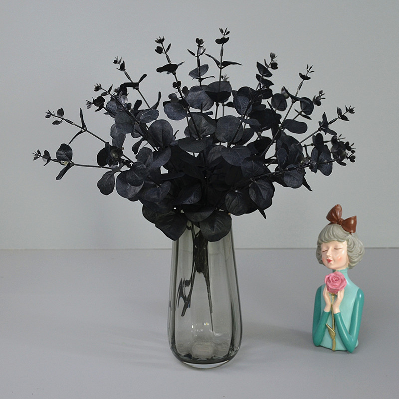 Artificial 4-Branch Eucalyptus Cross-Border Best-Selling Product for Gardening, Landscape Engineering, Flower Box Decoration, Wedding Artificial Floral Art