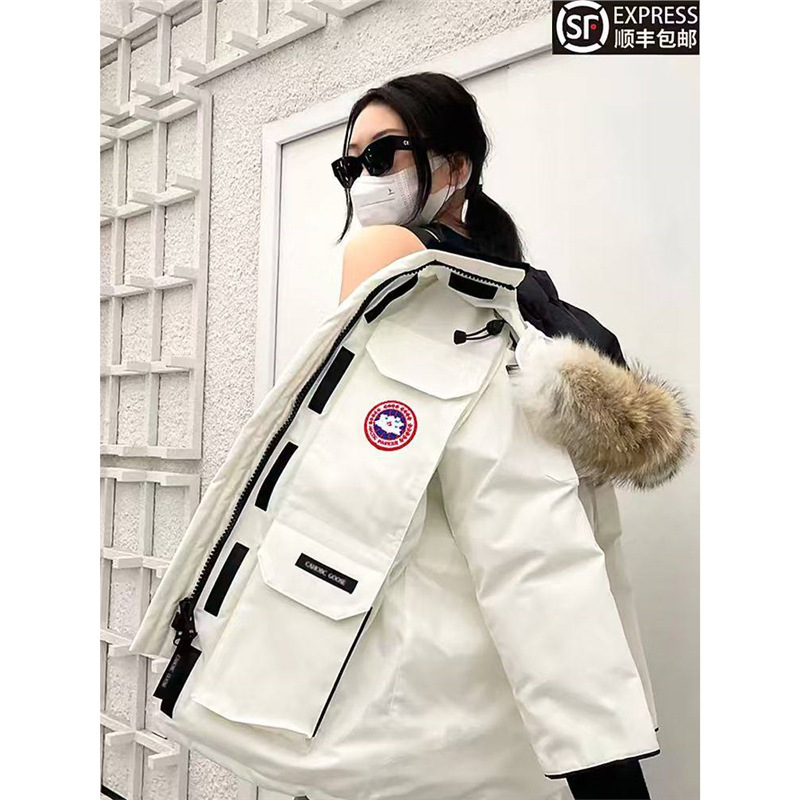 Putian Goose down Jacket for Men and Women, 2025 Winter New Model 08 Expedition Mid-Length Parka with Large Fur Collar