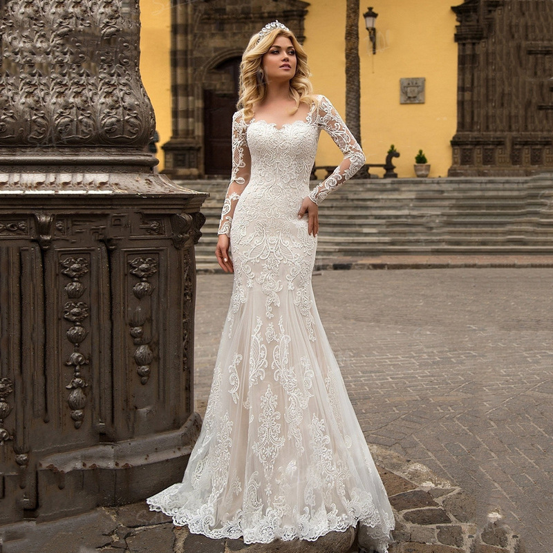 French Style Light Main Wedding Dress Bridal 2025 New Style French Heavy Industry Luxury High Texture Slim Fishtail Dress French Style Light Main Wedding Dress Bridal 2025 New Style French Heavy Industry Luxury High Texture Slim Fishtail Dress