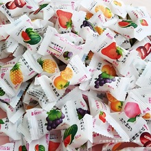 脆皮鲜乳球软糖夹心水果奶糖网红零食结婚喜糖果会所招待年货散装