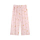 A generation of summer women's cotton pajamas mother casual thin home pants loose outer plus size cropped pants