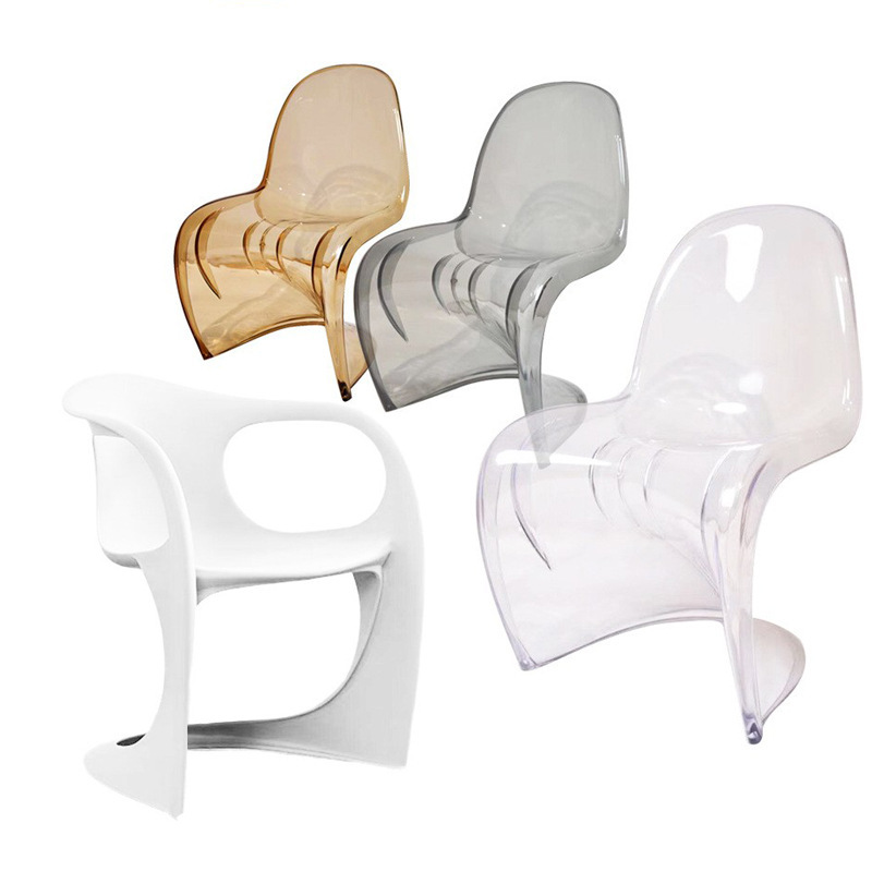 Pan Dong chair fashionable casual elegant comfortable dining chair smooth curve PC back chair s chair armrest desk chair Pan Dong chair fashionable casual elegant comfortable dining chair smooth curve PC back chair s chair armrest desk chair