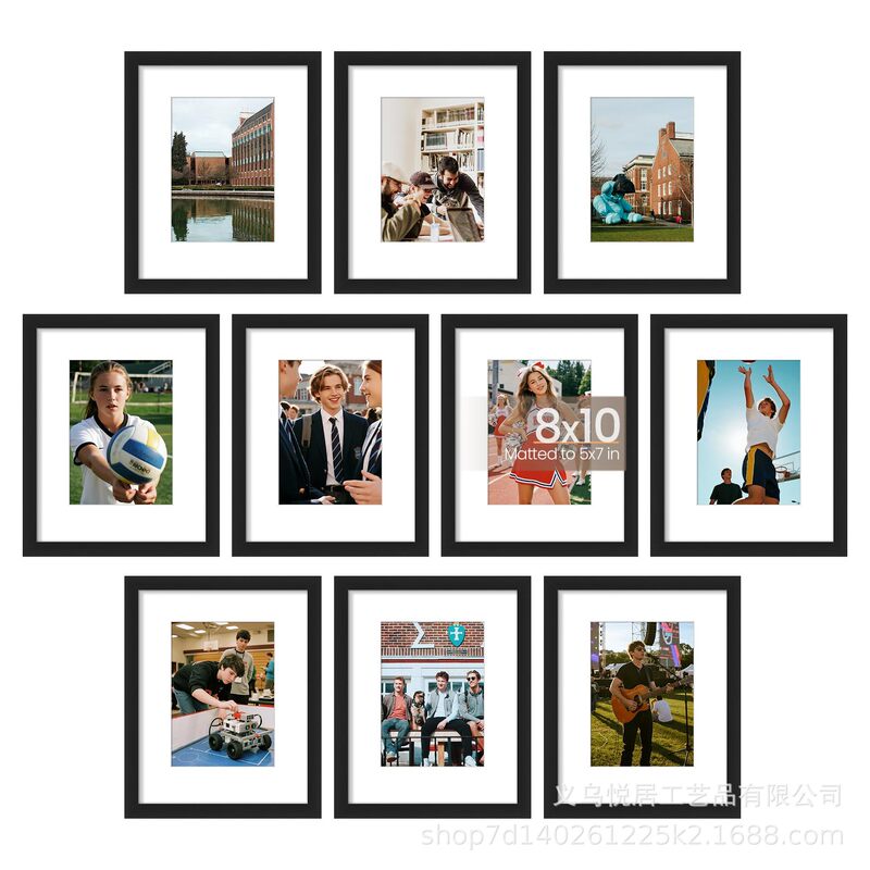 Cross-Border Meikeduo Amazon Temu Xiyin 8X10Pvc Photo Frame Wall-Mounted Picture Frame Mounting Frame Manufacturer Customization
