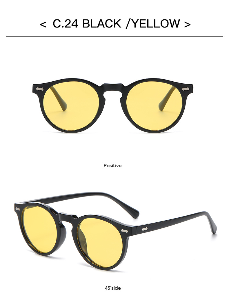 Retro Vintage Style Color Block Tac Oval Frame Full Frame Women's Sunglasses display picture 3