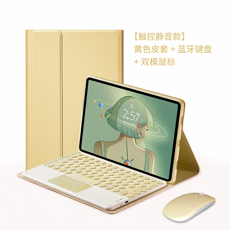 IPad teclado Bluetooth Funda de cuero para 10 generación 10,9 con ranura de la pluma del tirón del color sólido 10,2 funda protectora de la tableta magnética