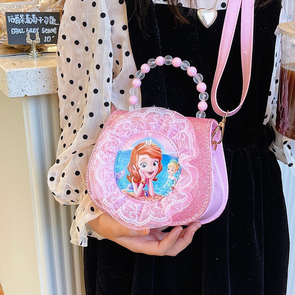 Girls' Bags Frozen Elsa Princess Kidsren's Crossbody Bag Girl Baby Hand-Held Crossbody Bag Little Princess