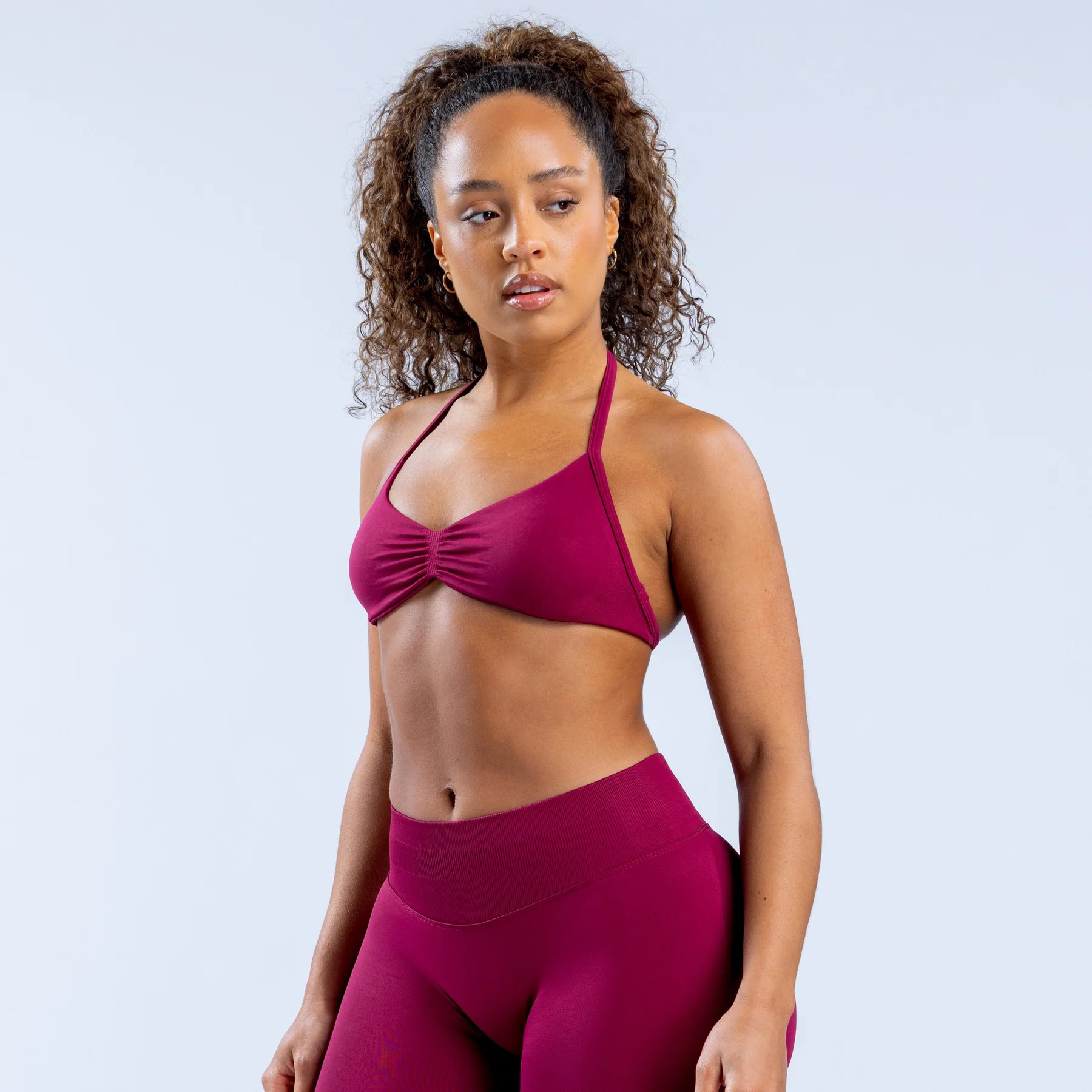 Bra deportivo de cuello colgante transfronterizo Europa y América nuevo entrenamiento físico ropa interior rápida secado yoga pequeño sujetador