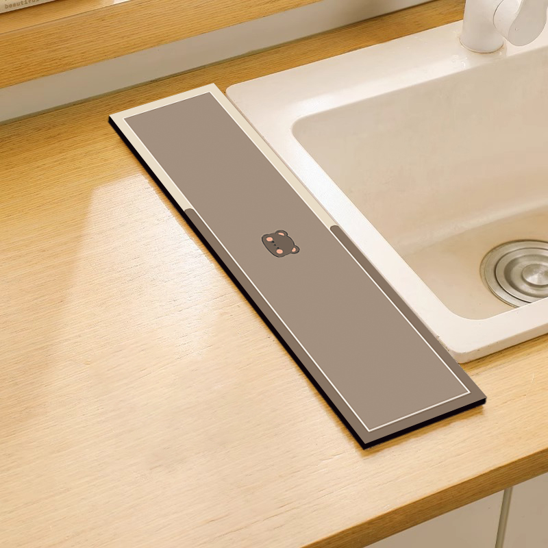 Diatom Mud Absorbent Mat Wash Basin Countertop Wear-Resistant, Dirt-Resistant and Easy-Care Anti-Slip Mat Small Fresh Household Drain Mat Diatom Mud Absorbent Mat Wash Basin Countertop Wear-Resistant, Dirt-Resistant and Easy-Care Anti-Slip Mat Small Fresh Household Drain Mat