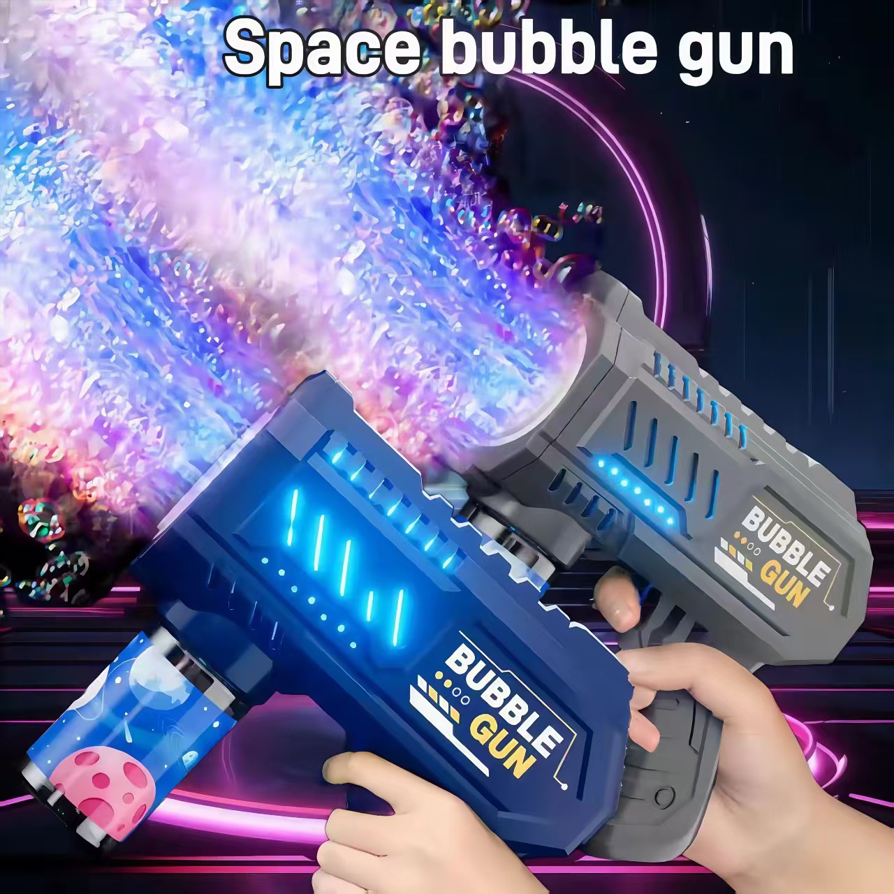 Máquina de burbujas espacial completamente automática, juguetes eléctricos para niños, pistola de burbujas de mano luminosa, barra de burbujas, regalo, envío transfronterizo