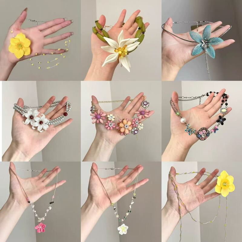 French-Style Sweet Floral Beaded Necklace, Gentle and Fashionable, Elegant and Versatile, High-Quality Craftsmanship, Summer Choker