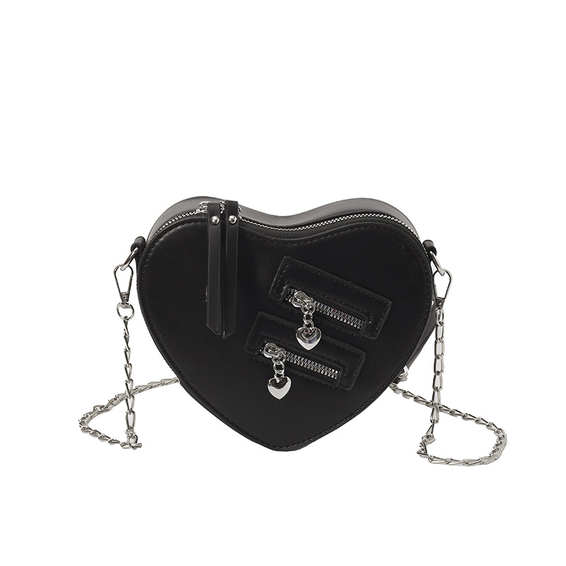 Bolso de cadena de diseño de nicho 2025 verano nuevo bolso femenino personalidad estilo motocicleta bolso de hombro moda amor bolso de mensajero