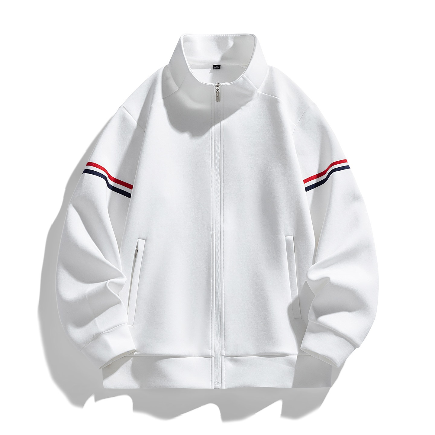 L-8XL 秋冬新款棉休闲夹克男宽松男士开衫卫衣运动休闲外套潮大码