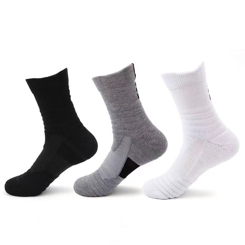 Men's Mid-Calf Sports Socks Badminton Running Outdoor Elite Socks Towel Socks Sweat-Absorbent Non-Slip Basketball Socks Wholesale