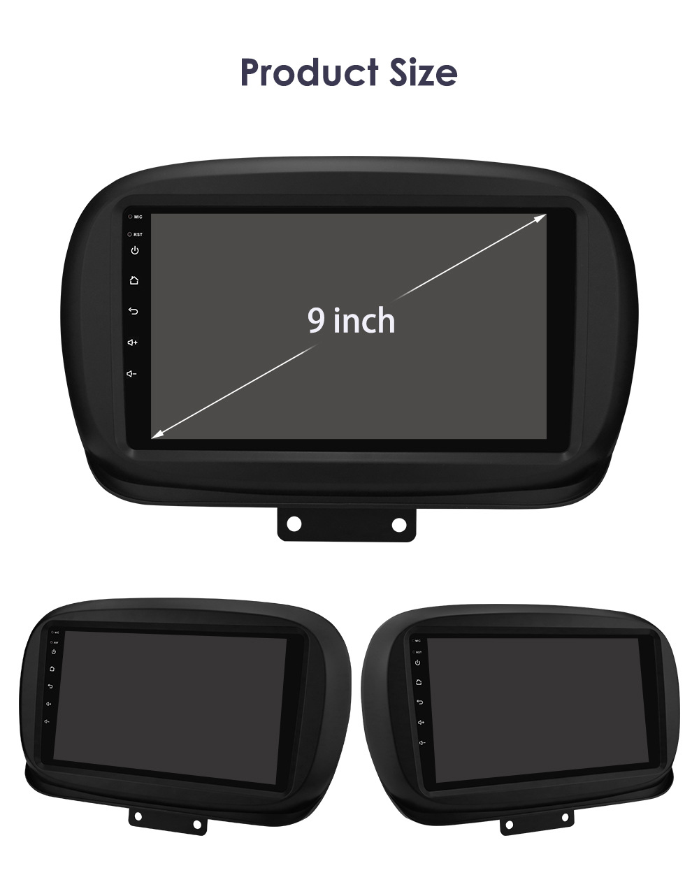 9-inch suitable for 14-20 Fiat 500X Android car central control large screen navigator Wireless carplay
