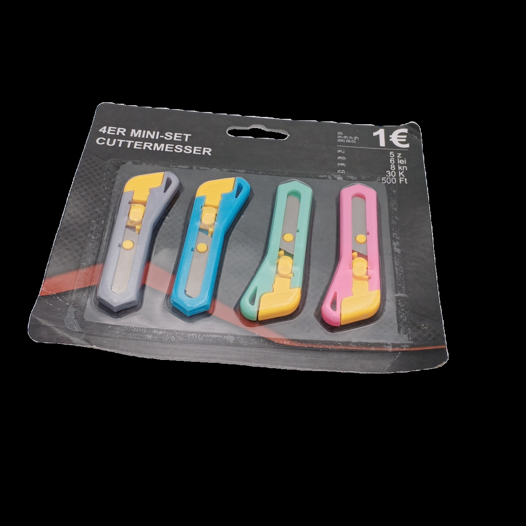 L1421 oferta especial cuatro cuchillo de arte Cuchillo pequeño papel pintado Cuchillo pequeño cuchillo de corte de papel desembalaje paquete artefacto