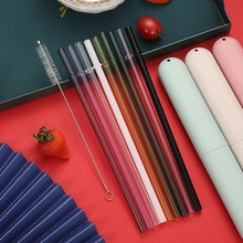 厂家直供玻璃吸管配件适用于星爸吸管杯替换防滑卡扣彩色玻璃吸管