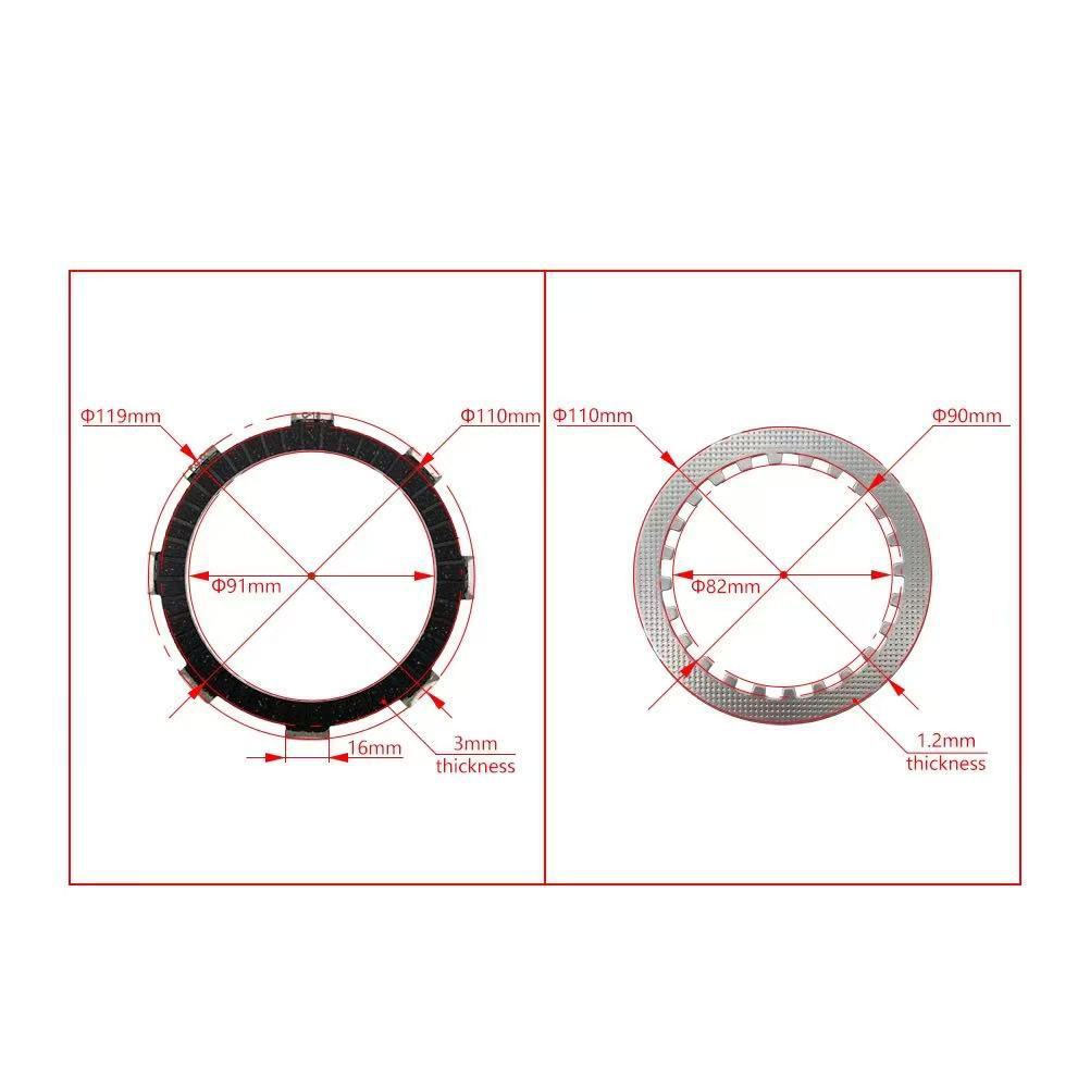 Suitable for Rogue 5 Wave Sol M10 Huayang T4 300 Zongshen Pr250/300 Engine Clutch Plate Steel Plate