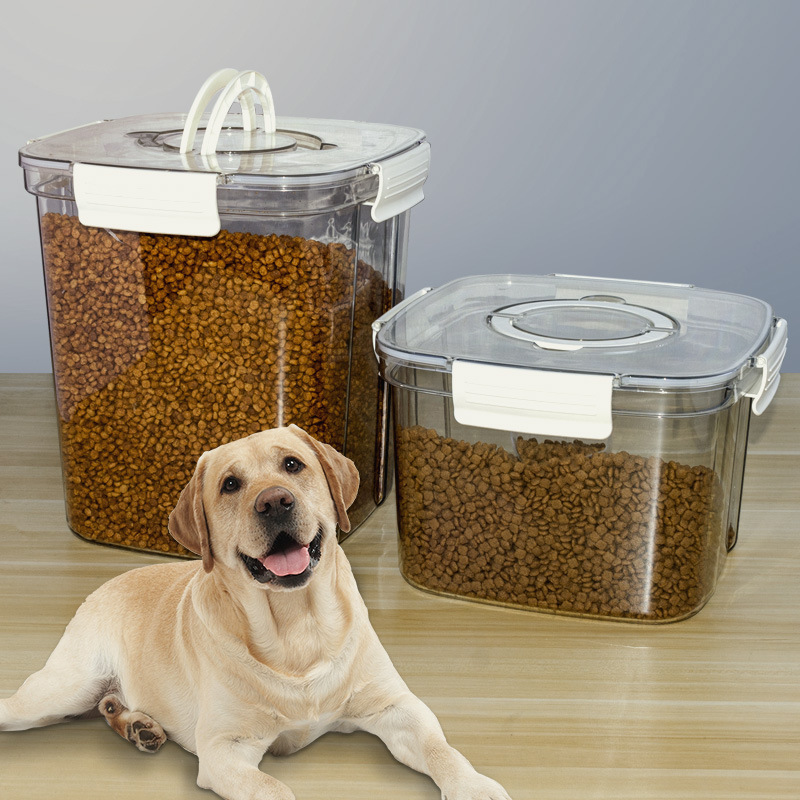 10 Catties Grain Storage Barrel Dog Food Barrel Pet Food Barrel Cat Food Barrel Moisture-proof Sealed Tank Miscellaneous Grain Storage Box Storage Tank Large