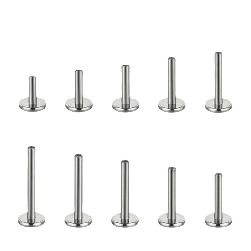 F136 チタン G23 内歯リップネイルロッド内ネジベース交換用スペア耳骨ネジリップネジ舌ネジピアスアクセサリー