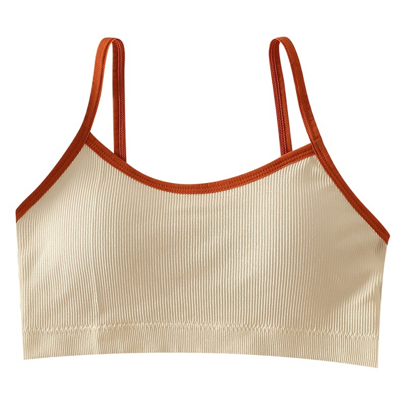 El desarrollo de la niña ropa interior estudiante femenina estudiante de la escuela secundaria chaleco inalámbrico estudiante de secundaria envuelto pecho anti-flacidez sujetador Delgado
