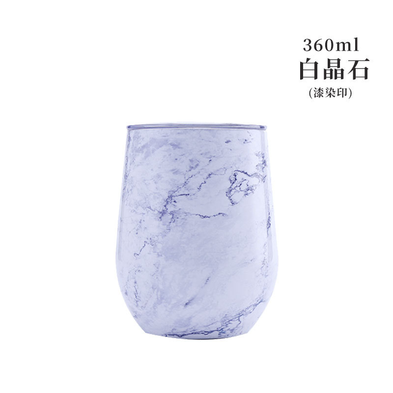 FUENTE fabricante cáscara de huevo Taza de pintura de impresión versión completa doble 304 taza de cerveza de acero inoxidable en forma de U vino aislado copa de vino