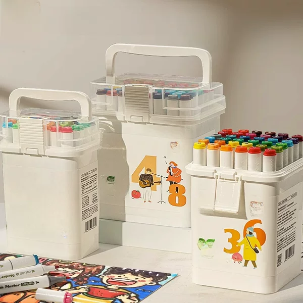 Deli food grade marker Children's Safe non-toxic washable water-based double-headed painting brush student special color pen