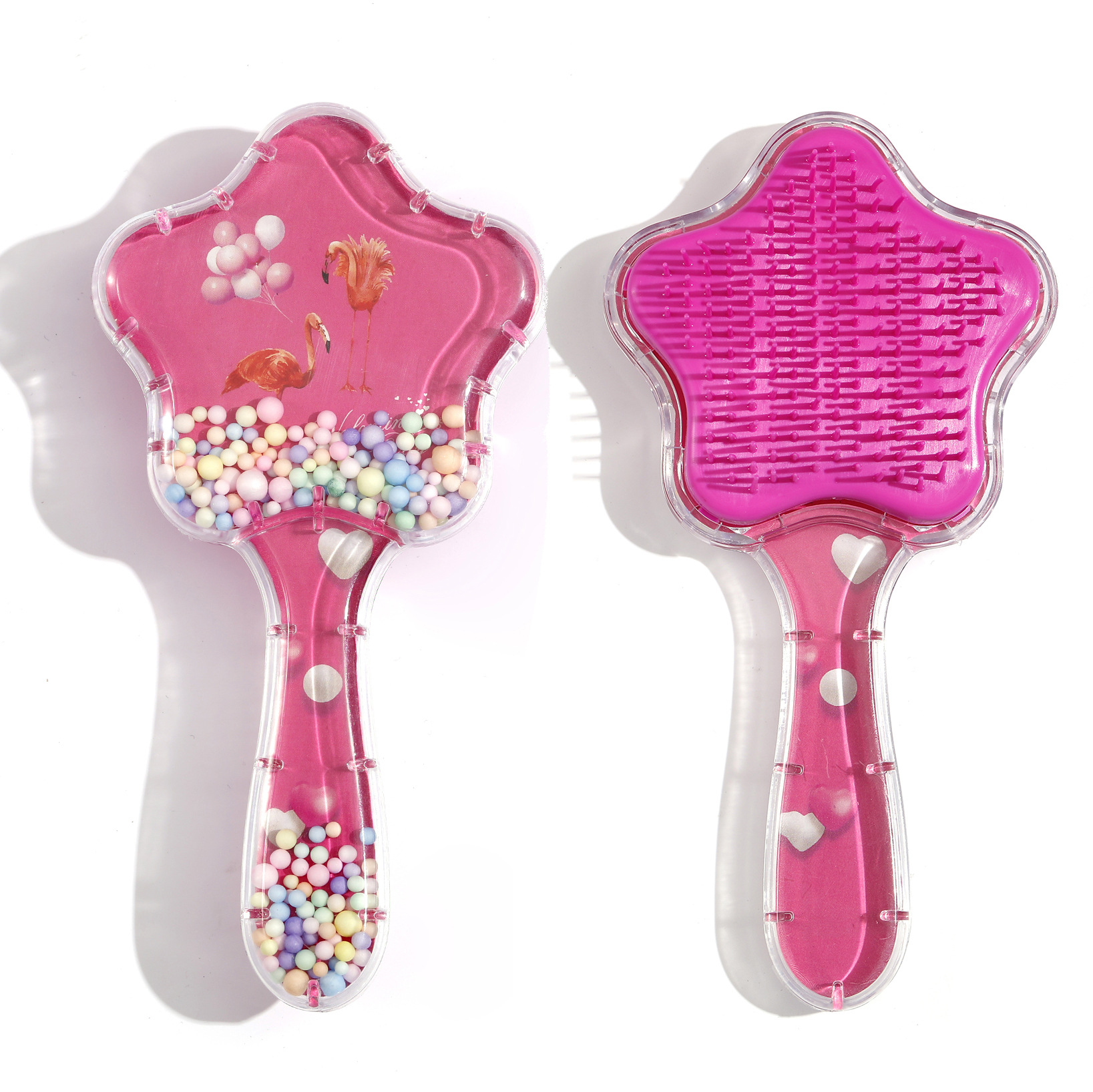 Cojín de aire peine estrella de cinco puntas lindo peine portátil transparente de dibujos animados de los niños anti-anudado mágico pelo liso pelo cojín de aire peine