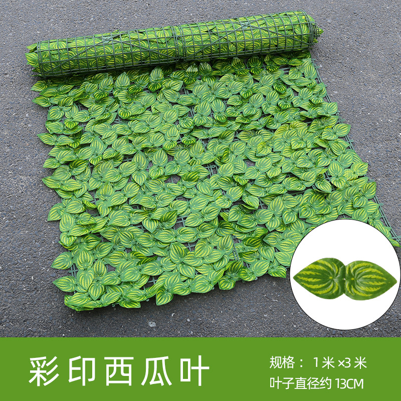 Hojas de la sandía de la impresión en color