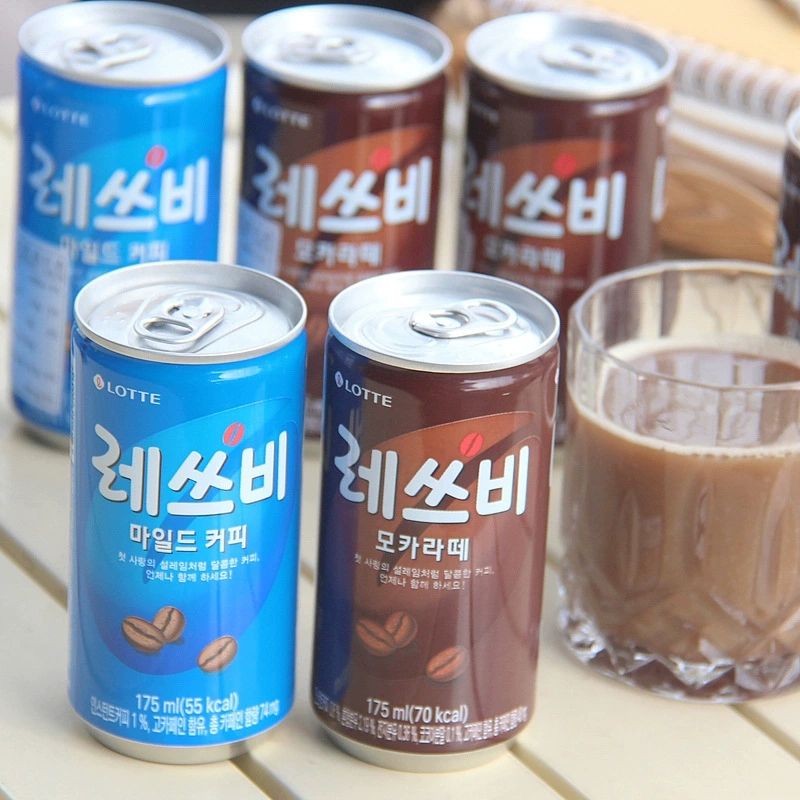 Южная Корея импортирует кофе Lotte Moca 175 мл Lesi Coffee напиток портативный консервированный